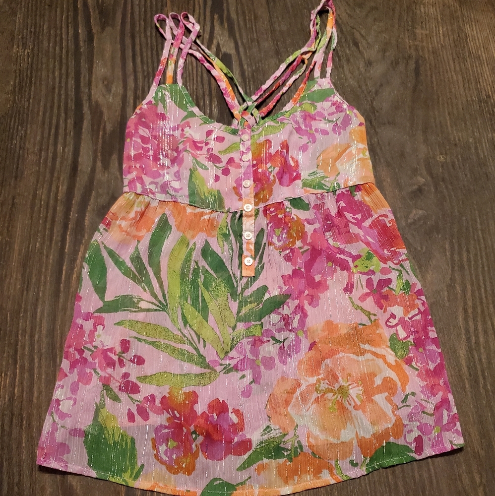 Aeropostale strappy tank size small floral